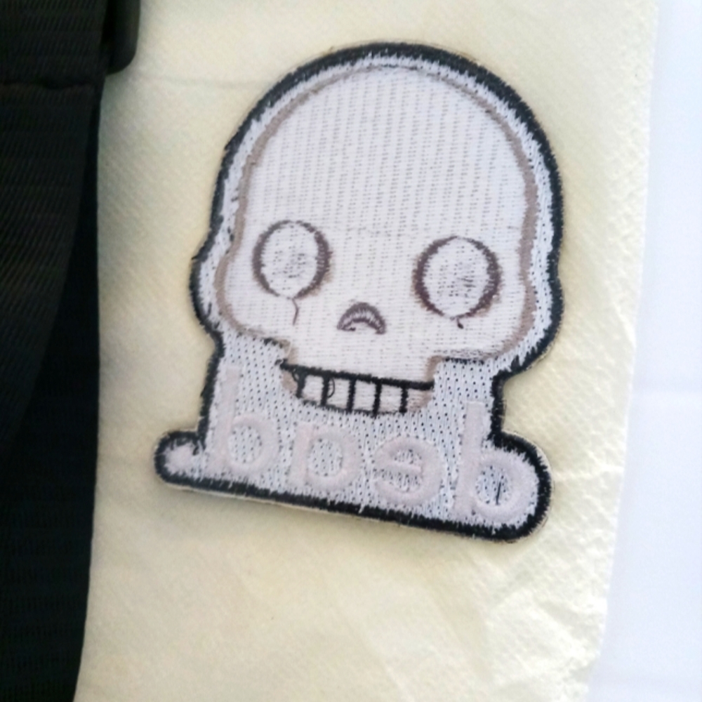 Ghost Black  Goth Crossbody Bag Vegan Leather Shoulder Bag+ Patch - Picture 14 of 16